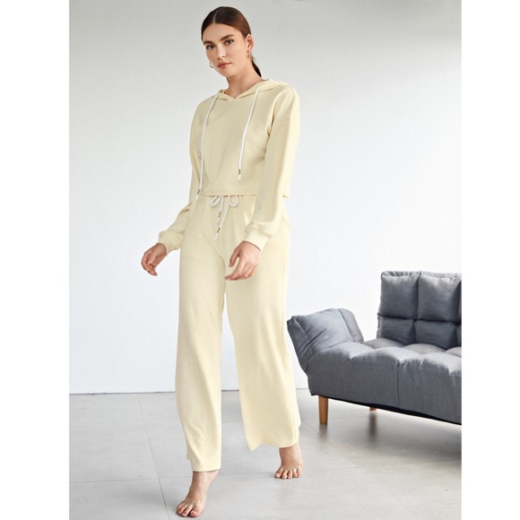 2 Piece Loungewear Set: Hooded Shirt + Pants - Picture 2 of 9